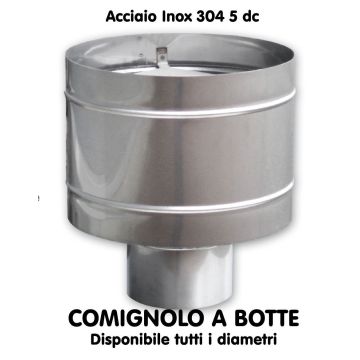 Chapeau de cheminée acier inox AISI 304 