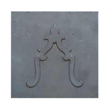 Lastra in ghisa per camino decoro Giglio CM. 60×60 SP. 1 cm DS