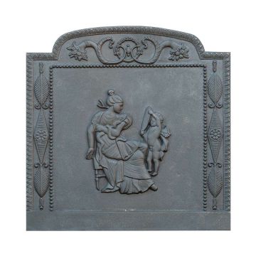 Lastra in ghisa per camino decoro VENERE CM. 80 × 80 H SP. 1,2 cm DS