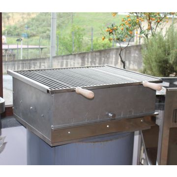 Barbecue a carbonella da appoggio L 70 X P 56 Lam alluminata