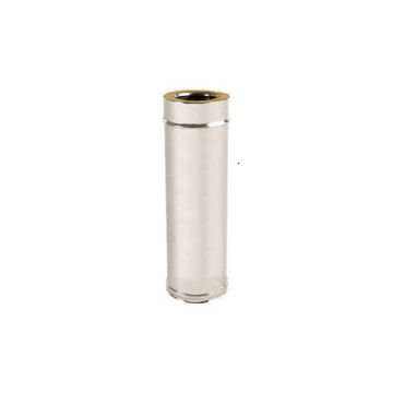 Tuyau pour conduit double paroi acier inox, D130 mm Ep.25 mm