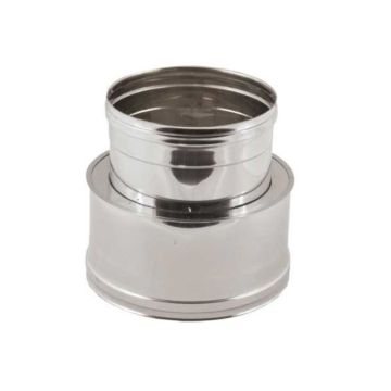 Raccordo da doppia parete a mono parete acciaio inox diam. int. 80 / est 130